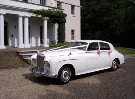 Classic White Bentley for weddings in Dartford